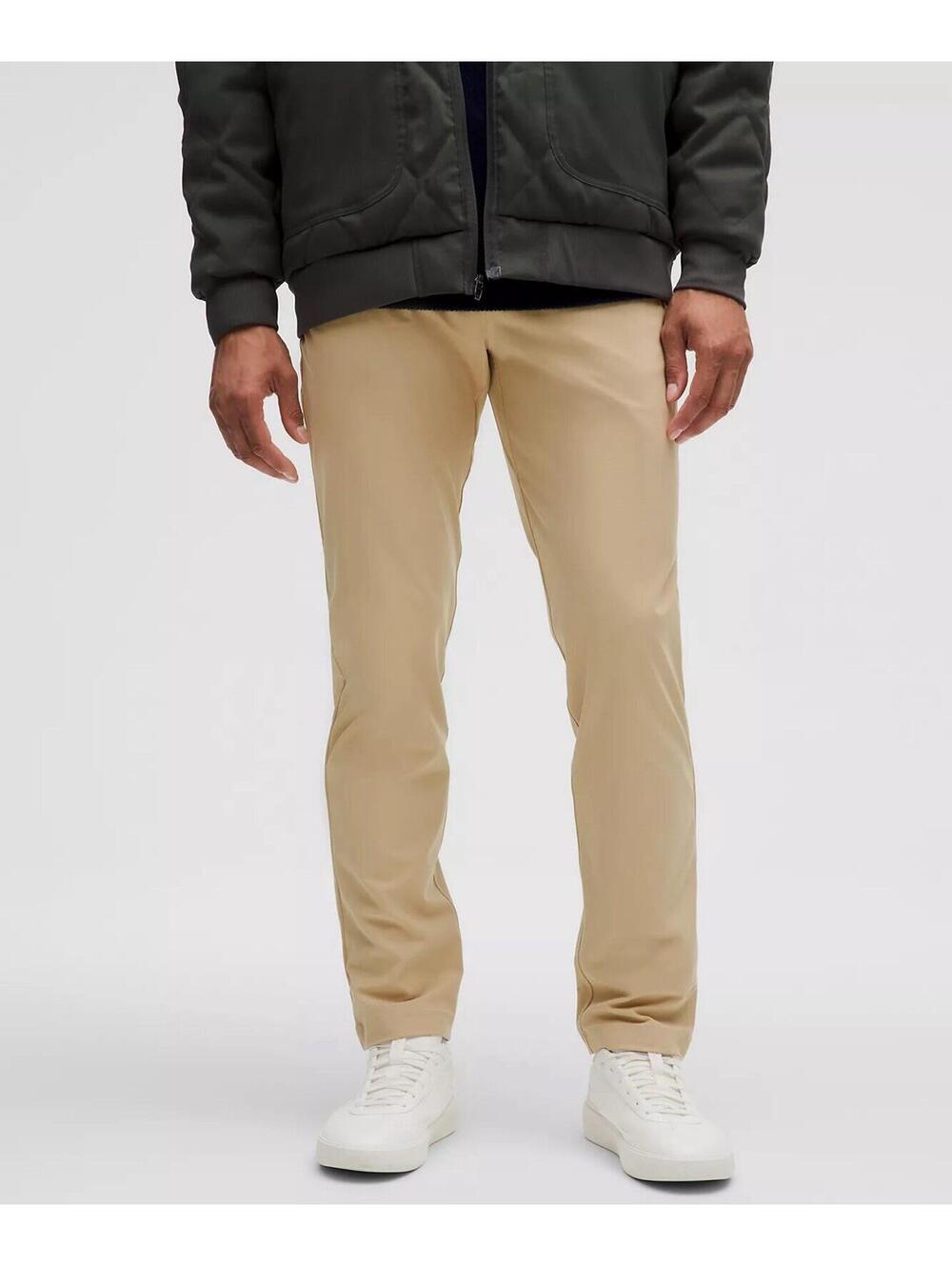 Lulu lemon ABC Classic-Fit 5 Pocket Pant 34L Warpstreme 34W Khaki/Beige Classic